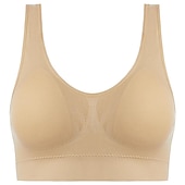 cheap Bras-Underwear Women&#039;s Plus Size Deep U Comfortable Beauty Back Yoga Vest with Pads No Steel Ring Gathered Shock-proof Sports Bra Home Outfits