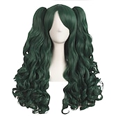 cheap Party Wigs-Wavy Blonde Ponytail Wig for Jean Cosplay Game Princess Golden Anime Hair Wigs with Pigtails Bangs Halloween Wigs