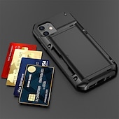 Χαμηλού Κόστους iPhone Θήκες-τηλέφωνο tok Για iPhone 15 Pro Max Plus iPhone 14 13 12 11 Pro Max X XR XS 8 7 Plus Πίσω Κάλυμμα Θήκη κάρτας πορτοφολιού Υποδοχή κάρτας Ανθεκτική σε πτώσεις Συμπαγές Χρώμα TPU PC