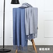 preiswerte Schals &amp; Handschuhe für Männer-Doppelseitiger Kaschmirschal für Herren Herbst und Winter verdickter warmer Schal Winterwollschal für Herren
