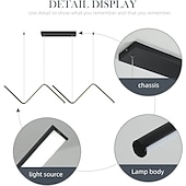 cheap Island Lights-LED Pendant Light 90 cm Island Lights Dimmable Line Design Aluminum Stylish Minimalist Painted Finishes Nordic Style Dining Room Kitchen Lights 110-240V ONLY DIMMABLE WITH REMOTE CONTROL