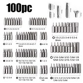 cheap Drill Bit Set-100PC Screwdriver Bit Set Bit Driver Phillips Hexagon Screwdriver Bit Screw Driver Bit Set for Home Appliances Repair Hand Tools