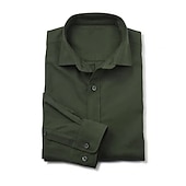 preiswerte Businesshemden für Herren-Herren Oberhemd Kragenhemd Knopfhemd Grafik-Drucke Hochzeit Arbeit Armeegrün Kaffee Langarm Umlegekragen Frühling, Herbst, Winter, Sommer Bekleidung Button-Down