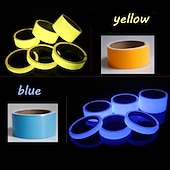 cheap Holiday Decoration-6pcs/Set UV Gaffer Fluorescent Party Tape Blacklight Reactive Glow In The Dark Tape Neon Cloth Tape Warning Stage Prop Home Decoration
