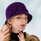 cheap Party Hats-Wool Hats with Pure Color 1pc Casual Headpiece