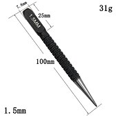 economico set di punte da trapano-1/3 pz antiscivolo centro punch set 1.5/2/3mm in lega di acciaio punzone centrale generale auto punch marcatura strumento di perforazione per metallo legno