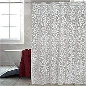 cheap Shower Curtains-Peva Waterproof Mould Proof Thickened Shower Curtain 180cm*180cm(70&quot;*70&quot;) Toilet Bathroom Stripe Printing