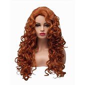 economico Parrucche dei personaggi dei film-parrucche lunghe ricce ondulate a testa intera con capelli rossi volpe rossa per parrucche di halloween per parrucche da festa cosplay
