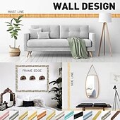 abordables Papel pintado-Papel tapiz 3d de color sólido borde cintura zócalo pelar y pegar mármol autoadhesivo impermeable pvc/vinilo calcomanía de pared moderna para habitación de varios tamaños