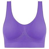 cheap Bras-Underwear Women&#039;s Plus Size Deep U Comfortable Beauty Back Yoga Vest with Pads No Steel Ring Gathered Shock-proof Sports Bra Home Outfits