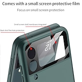 cheap Samsung Cases-Phone Case For Samsung Galaxy Z Flip 5 Z Flip 4 3 2 Back Cover Portable Magnetic Full Body Protective Solid Colored TPU