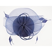 economico Fascinator-fascinators Piume Cappello Portapillole Matrimonio Kentucky Derby Coppa di Melbourne cocktail Astco reale Fiore Elegante Con Colore Puro Copricapo Copricapo