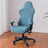abordables Funda para silla de oficina-Funda para silla de oficina dividida, funda para silla de juego, color burdeos, elástica, lavable, funda para silla de ordenador, para sillón, silla giratoria, silla de juego, silla de jefe de