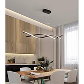 cheap Chandeliers-2-Light 80 cm Line Design Chandelier Aluminum Linear Painted Finishes Modern Simple LED 110-120V 220-240V
