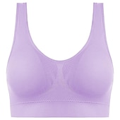 cheap Bras-Underwear Women&#039;s Plus Size Deep U Comfortable Beauty Back Yoga Vest with Pads No Steel Ring Gathered Shock-proof Sports Bra Home Outfits