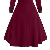 Damskie Sukienka midi Sukienka w kratę Codzienne sukienki Sukienka ołówkowa Moda Zimowe ubranie Urlop Codzienny Luźna Kratka Kolorowy blok Długi rękaw Kaptur Czarny Czerwony Wiosna Jesień Zima tanie Sukienki koszulowe-Damskie Sukienka midi Sukienka w kratę Codzienne sukienki Sukienka ołówkowa Moda Zimowe ubranie Urlop Codzienny Luźna Kratka Kolorowy blok Długi rękaw Kaptur Czarny Czerwony Wiosna Jesień Zima