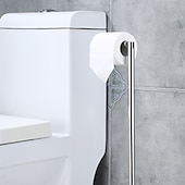 economico Portarotoli carta igienica-porta carta igienica autoportante supporto lucidato a specchio rifinito in acciaio inossidabile 304 antiruggine porta rotolo di carta igienica supporto da pavimento per bagno (cromo)