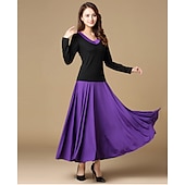 abordables Tenues de danse de salon-Danse de Salon Jupes Couleur Pure Femme Utilisation Usage quotidien Fibre de Lait