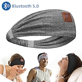お買い得  イヤホン-スリープヘッドフォン、Bluetoothヘッドバンドヘッドフォン HDスピーカーとマイク付き、横向き寝る人のために最適、通話、ジョギング、ヨガ、ワークアウトギフトアイデア - ユニセックス