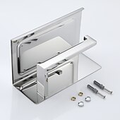 お買い得  トイレットペーパーホルダー-多機能トイレット ペーパー ラック 304 ステンレス鋼ロール ペーパー タオル ラック大/小ミラー明るい明るい色