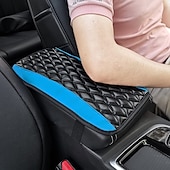 billiga Huvud- och höftstöd till bilen-auto mittkonsollöverdrag universal passform för nissan och ford fusion suv/lastbil/bil vattentät bilarmstöd säteslåda överdrag läder autoarmstödsöverdrag