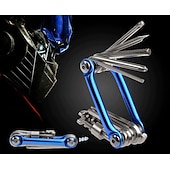 abordables Vélos et composants-Kit d&#039;outils de réparation de vélo multifonction 12 en 1 - tournevis à fente, tournevis cruciforme, clé hexagonale, disjoncteur de chaîne universel, clé à rayons, avec 1 levier pour pneu de vélo