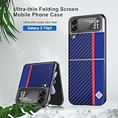 cheap Samsung Cases-Phone Case For Samsung Galaxy Z Flip 6 Z Flip 4 Z Flip 3 Flip Flip Solid Colored PC PU Leather