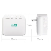 Недорогие Беспроводные маршрутизаторы-Усилитель Wi-Fi Усилитель Wi-Fi Расширитель диапазона Wi-Fi 300 Мбит/с Усилитель повторителя беспроводного сигнала 2,4 и 5 ГГц двухдиапазонный 4 антенны Полное покрытие 360 °