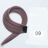 cheap Clip in Extensions-color wig Straight Synthetic Hair 24 inch Hair Extension Clip In / On 1pc / pack Soft Women&#039;s Girls&#039;