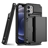 Χαμηλού Κόστους iPhone Θήκες-τηλέφωνο tok Για iPhone 15 Pro Max Plus iPhone 14 13 12 11 Pro Max X XR XS 8 7 Plus Πίσω Κάλυμμα Θήκη κάρτας πορτοφολιού Υποδοχή κάρτας Ανθεκτική σε πτώσεις Συμπαγές Χρώμα TPU PC