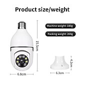 cheap Indoor IP Network Cameras-LED Bulb Light HD 1080P IP Camera Wireless Panoramic Home Security WiFi Smart Bulb Night Vision Camera