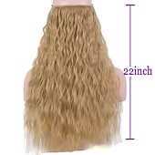 cheap Clip in Extensions-Curly Synthetic Hair 22 inch Hair Extension Fishing Line Hair 1pc / pack Adjustable Women&#039;s Girls&#039;