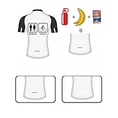 abordables Maillots pour hommes-Homme Maillot de cyclisme Graphique À Motifs Lettres &amp; Chiffres Manche Courte Cyclisme Maillot Top avec 3 poches arrière VTT Vélo tout terrain Cyclisme sur route Séchage Rapide Bandes réfléchissantes
