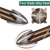 cheap Drill Bit Set-Cross Hexagon Tile Glass Cement Metal Ceramic Wood Plastic Hole Saw Triangle Alloy Drill Bit Size  6mm 8mm 10mm 12mm