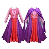 cheap Girls&#039; Costumes-Hocus Pocus Witch Dress Cloak Vacation Dress Cosplay Movie Cosplay for Girls&#039; Kid&#039;s Children&#039;s Day Masquerade