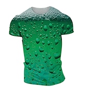 economico Magliette 3D-Per uomo Unisex Pop art Bolla Birra maglietta Magliette Manica corta maglietta Stampa 3D Rotonda Camicia Streetwear Essenziale Giornaliero Fine settimana Giallo Rosso Viola Primavera estate Autunno