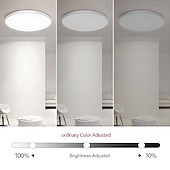 abordables Plafonniers à intensité variable-plafonnier intelligent 12 pouces 30w rvb changement de couleur bluetooth contrôle de l&#039;application wifi 2700k-6500k dimmable synchronisation avec la musique compatible avec alexa google home