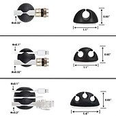 cheap Cable Organizer-Data Cable Wire Organizer For Samsung Apple Support all tablets  Cable Clips Adhesive Cord Holders Ideal Cable Cords Management for Organizing Cable Wires-Home Office Car Desk Nightstand