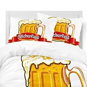billige Dynetrekk sett-oktoberfest beer festival 3-delt dynetrekk sett hotellsengesett dynetrekk inkluderer 1 dynetrekk, 2 putevar for dobbeltrom/dronning/konge(1 putevar for tvilling/enkeltrom)