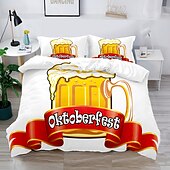 billige Dynetrekk sett-oktoberfest beer festival 3-delt dynetrekk sett hotellsengesett dynetrekk inkluderer 1 dynetrekk, 2 putevar for dobbeltrom/dronning/konge(1 putevar for tvilling/enkeltrom)