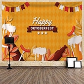 halpa Oktoberfest-oktoberfest olut iso seinä tapetti taide sisustus saksalainen baijerilainen viltti verho riippuva koti makuuhuone olohuone sisustus polyesteri