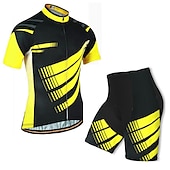 cheap Men&#039;s Clothing Sets-Men&#039;s Short Sleeve Cycling Jersey with Bib Shorts Blue Bike 3D Pad Breathable Quick Dry Sports Graphic Clothing Apparel