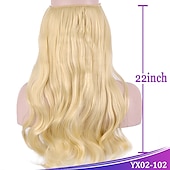 cheap Clip in Extensions-Curly Synthetic Hair 22 inch Hair Extension Fishing Line Hair 1pc / pack Adjustable Women&#039;s Girls&#039;