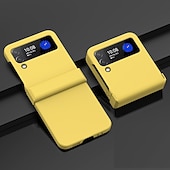 cheap Samsung Cases-Phone Case For Samsung Galaxy Z Flip 7 Z Flip 5 Z Flip 4 Z Flip 3 Back Cover Bumper Frame Four Corners Drop Resistance Shockproof Solid Colored Silica Gel