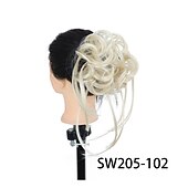 cheap Ponytails-Messy Bun Hair Piece Super Long Tousled Updo Hair Bun Extensions Wavy Hair Wrap Ponytail Hairpieces Hair Scrunchies with Elastic Hair Band for Women Girls