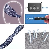 お買い得  イヤホン-スリープヘッドフォン、Bluetoothヘッドバンドヘッドフォン HDスピーカーとマイク付き、横向き寝る人のために最適、通話、ジョギング、ヨガ、ワークアウトギフトアイデア - ユニセックス