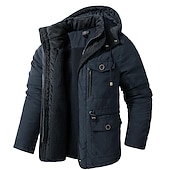 economico Piumini-Per uomo Giacca trapuntata Vello All&#039;aperto Tenere al caldo Giacca invernale Cappotto Campeggio / Escursionismo / Speleologia Grigio scuro Nero Blu Marrone Verde