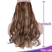 cheap Clip in Extensions-Curly Synthetic Hair 22 inch Hair Extension Fishing Line Hair 1pc / pack Adjustable Women&#039;s Girls&#039;