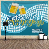 halpa Oktoberfest-oktoberfest olut iso seinä tapetti taide sisustus saksalainen baijerilainen viltti verho riippuva koti makuuhuone olohuone sisustus polyesteri