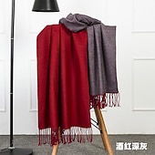 preiswerte Schals &amp; Handschuhe für Männer-Doppelseitiger Kaschmirschal für Herren Herbst und Winter verdickter warmer Schal Winterwollschal für Herren